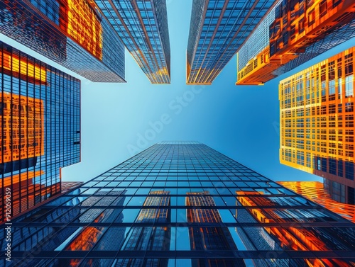 Wallpaper Mural Skyscrapers in the City Torontodigital.ca