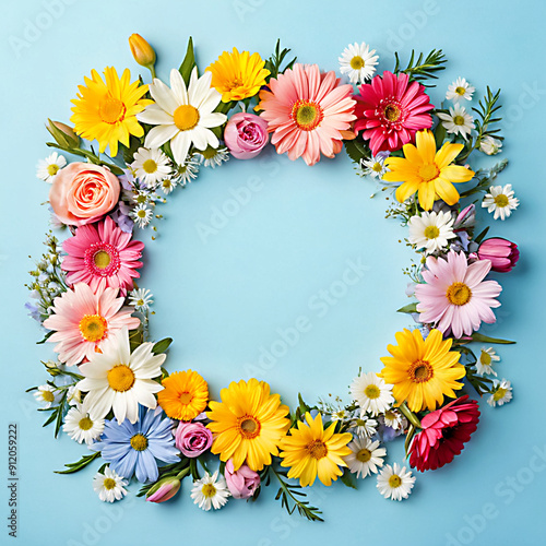 Wallpaper Mural frame of flowers Torontodigital.ca