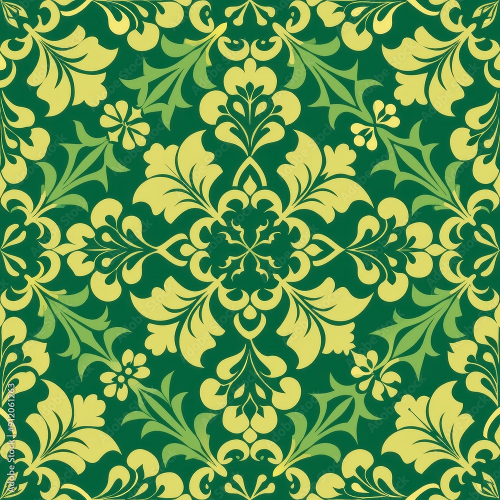 seamless pattern of intricate floral quatrefoils seamless pattern of intricate floral quatrefoils