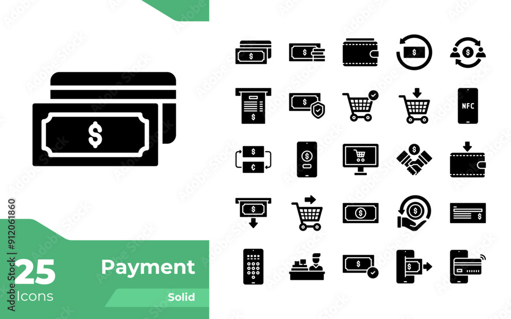 Obraz premium Payment Solid Icons
