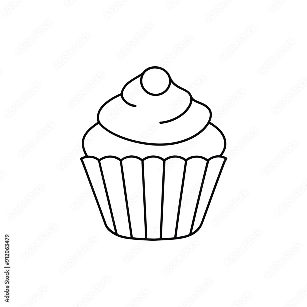 Flat Cupcake Vector Design on white background Flat Cupcake Vector Design on white background