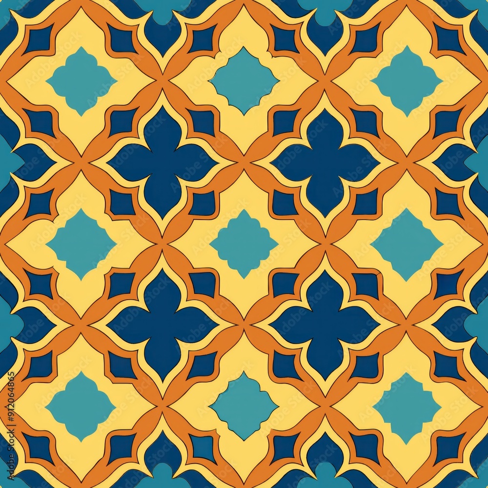 seamless pattern of quatrefoil tiles and mosaics seamless pattern of quatrefoil tiles and mosaics