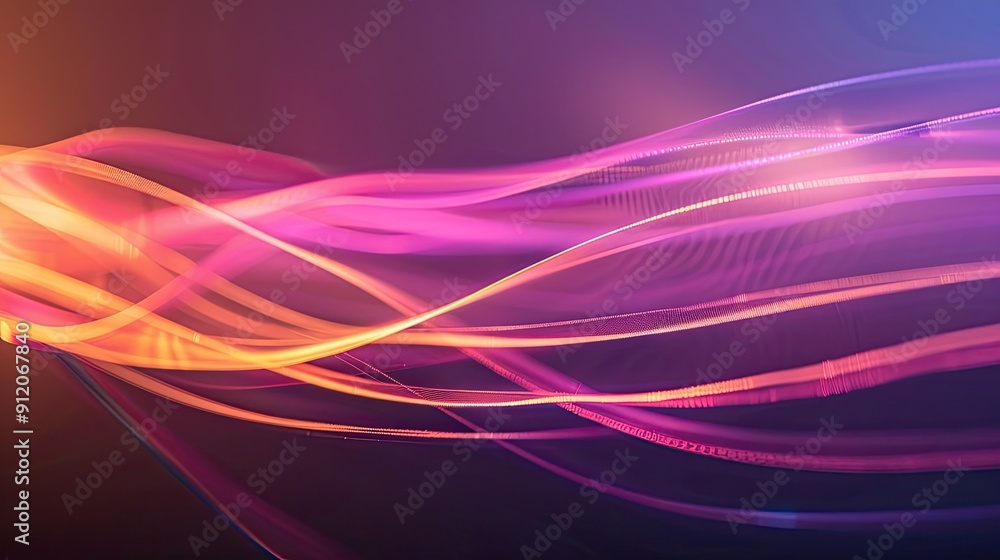 Naklejka premium Gradient light beams creating an abstract flow