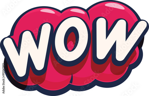 Colorful comic speech bubble expressing surprise and astonishment