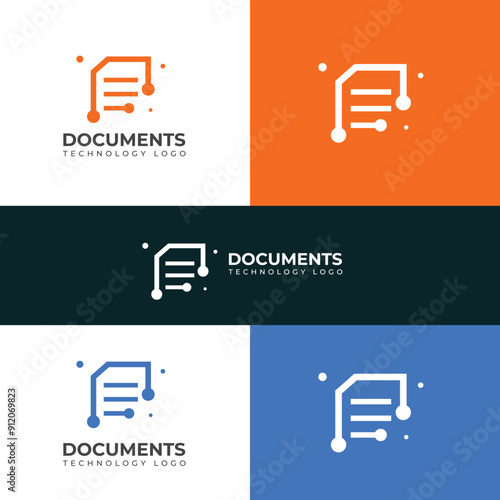 Creative Documents technology logo design 
