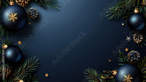 Navy Blue and Gold Holiday Design