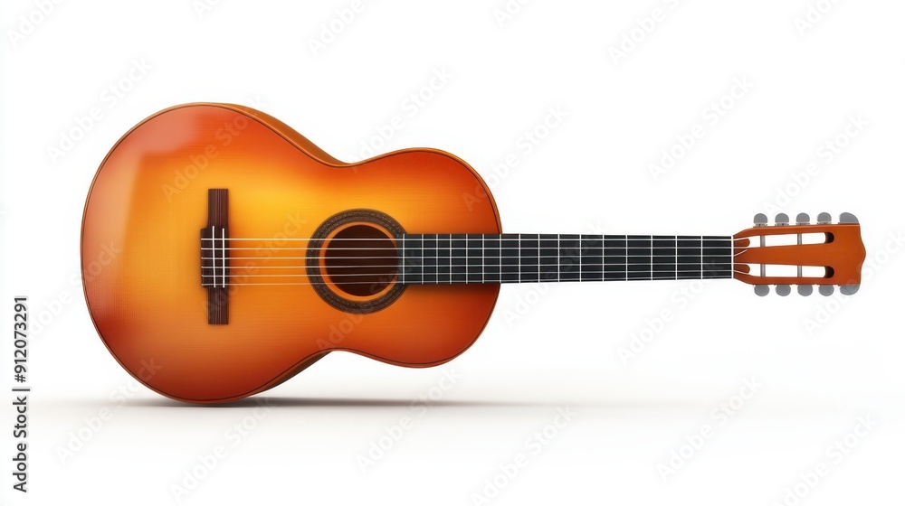 acoustic guitar isolated on white acoustic guitar isolated on white