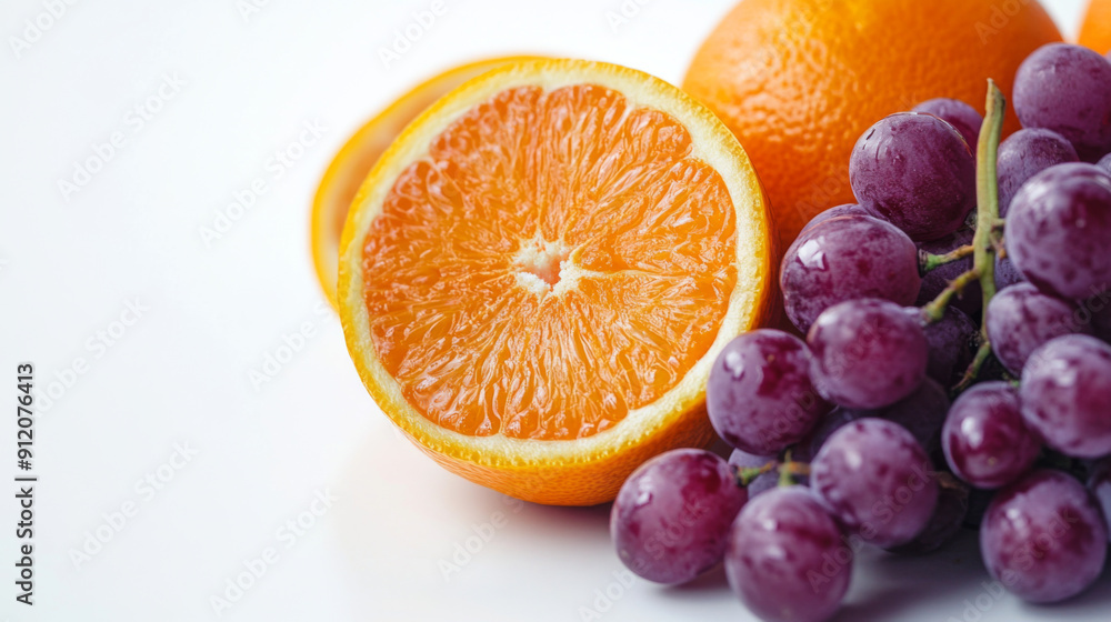 Fresh citrus fruits including oranges, grapefruit, and lemon sliced and isolated on a white background Fresh citrus fruits including oranges, grapefruit, and lemon sliced and isolated on a white background