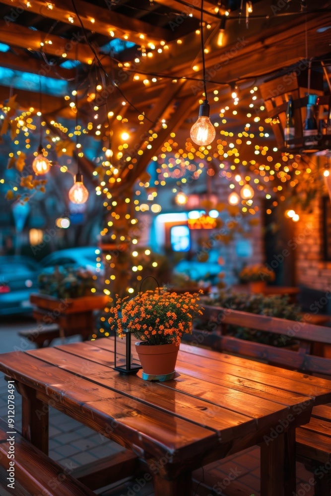A rustic downtown cafe with an evening vibe, featuring cozy decor and an inviting atmosphere A rustic downtown cafe with an evening vibe, featuring cozy decor and an inviting atmosphere