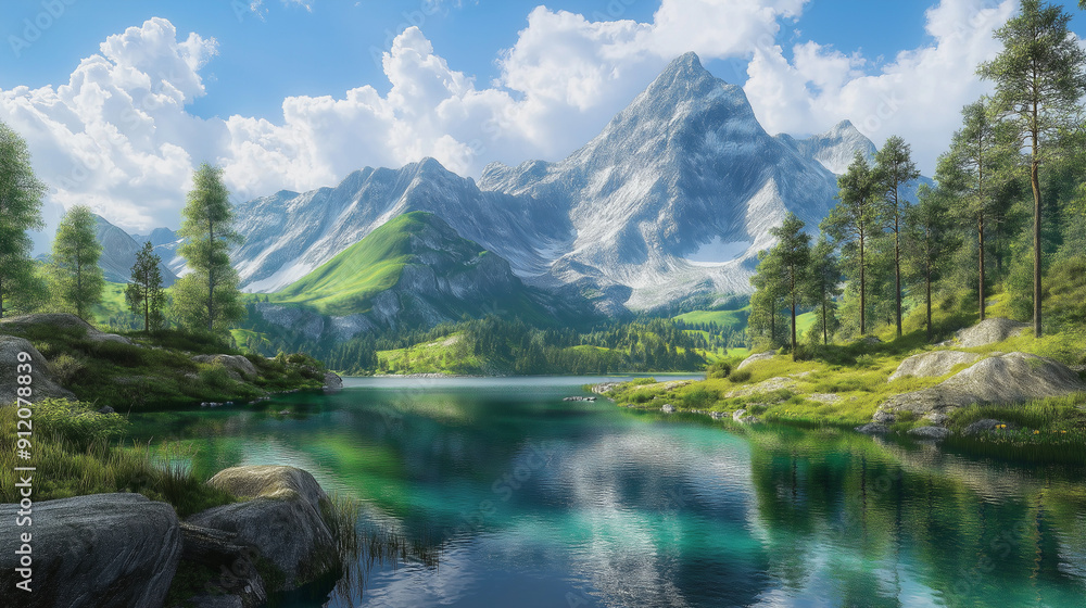 Crystal Clear Lake with Mountain Backdrop
Crystal Clear Lake with Mountain Backdrop