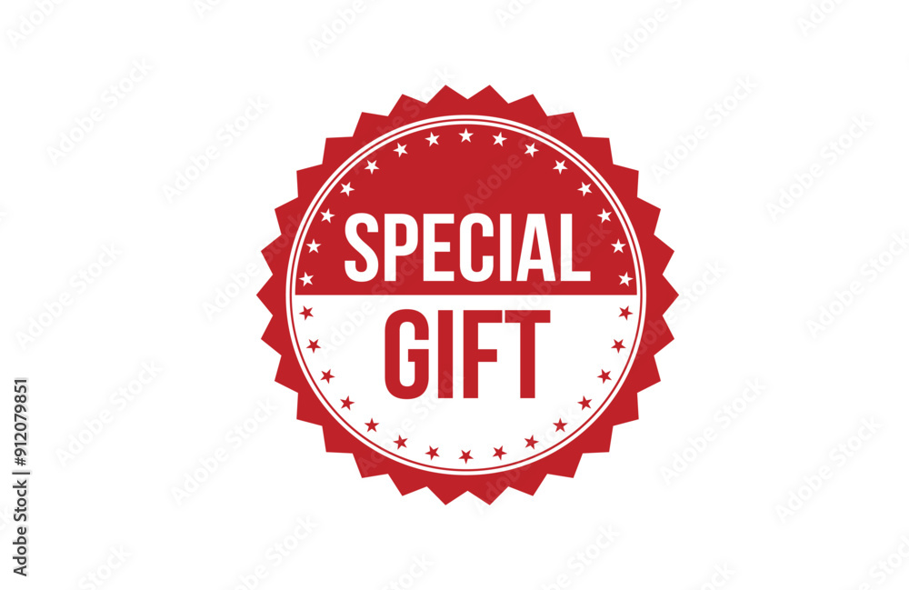 Red banner special gift isolated on white background. Red banner special gift isolated on white background.