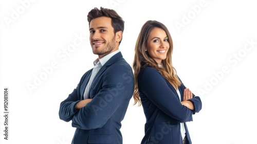 Wallpaper Mural businesspeople isolated on white. businesspeople together while having a meeting in the office. businesspeople working on business project. collaborating on a new business project. business approach Torontodigital.ca