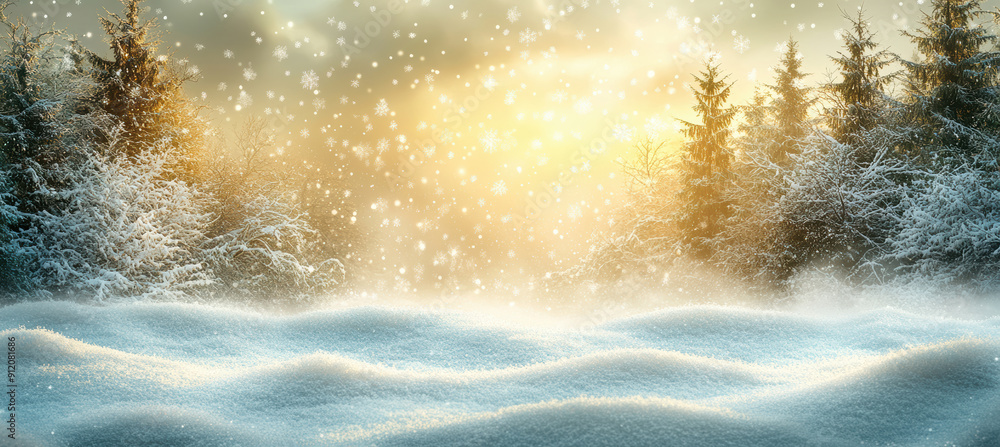 Winter Wonderland with Snowdrifts Winter Wonderland with Snowdrifts
