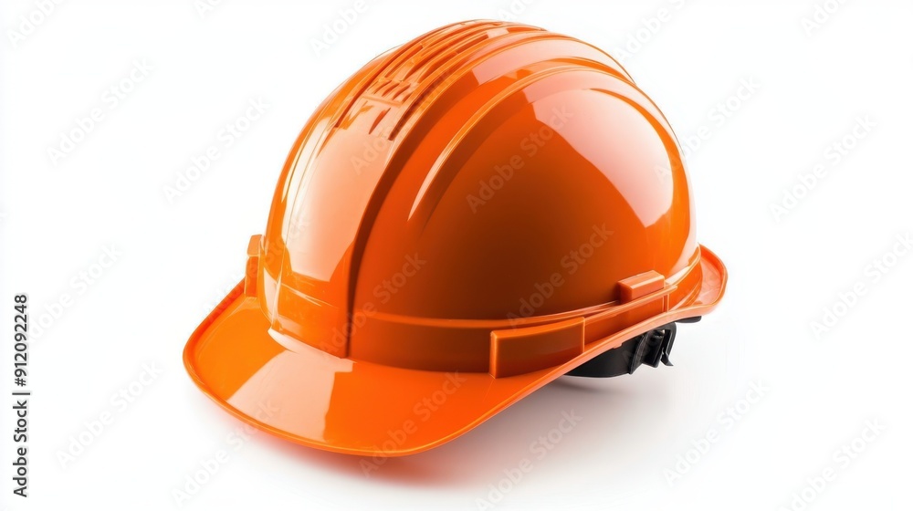 orange construction helmets. 3d rendering of safety hard hats isolated on a white background. orange construction helmets. 3d rendering of safety hard hats isolated on a white background.