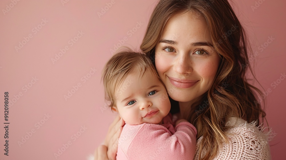 Mother and Newborn in Gentle Embrace Mother and Newborn in Gentle Embrace
