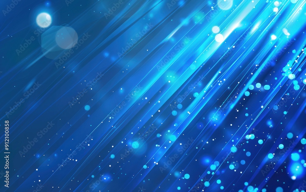 An abstract background featuring blue light streaks and bokeh effects, perfect for technology and futuristic designs. An abstract background featuring blue light streaks and bokeh effects, perfect for technology and futuristic designs.