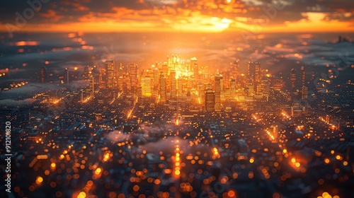 Cityscape at Sunset