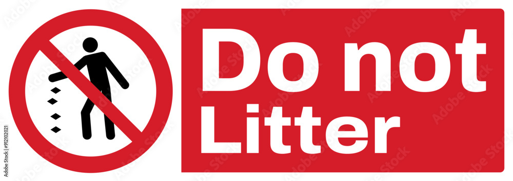 ISO prohibition safety signs_do not litter text variation landscape size 1/2 a4/a3/a2/a1 ISO prohibition safety signs_do not litter text variation landscape size 1/2 a4/a3/a2/a1