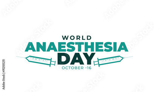 World Anaesthesia Day. background, banner, card, poster, template. Vector illustration.