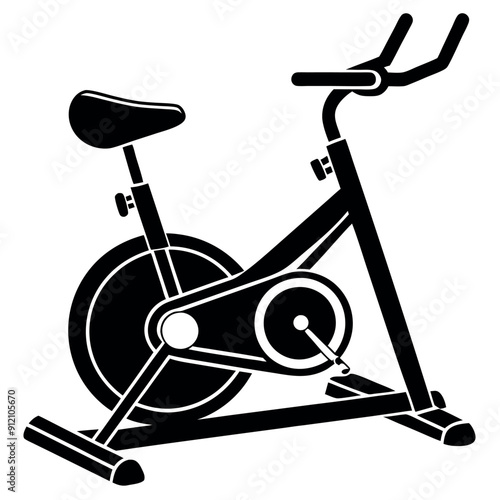 Vector for a gym with stationary bikes
