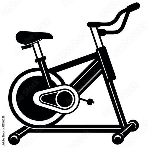 Vector for a gym with stationary bikes