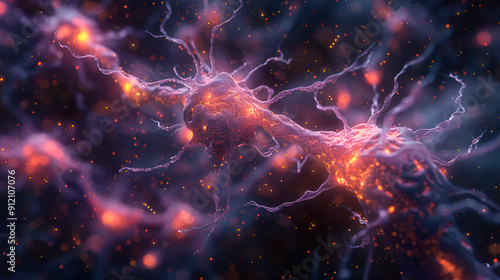 a close up of a neuron