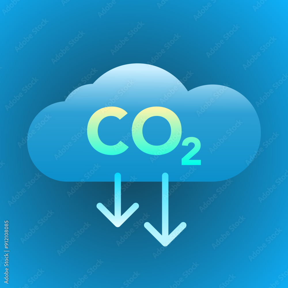 Co2 cloud web icon and reduce air pollution Co2 cloud web icon and reduce air pollution