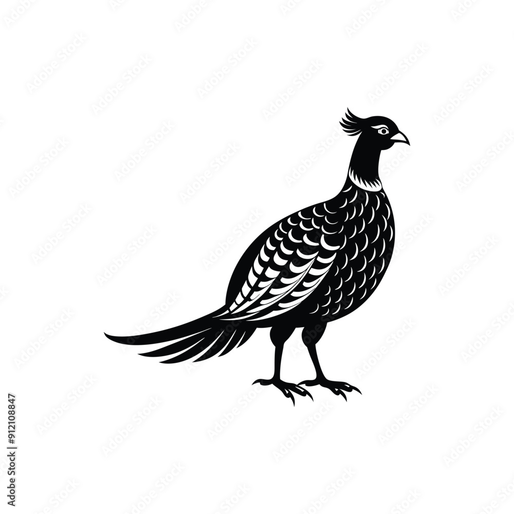 Fototapeta premium Creative Ram Animal Silhouette Vector Art