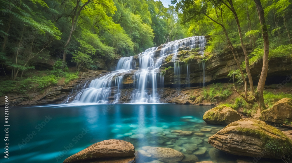 Fototapeta premium Tulips are blooming beautifully in the garden.