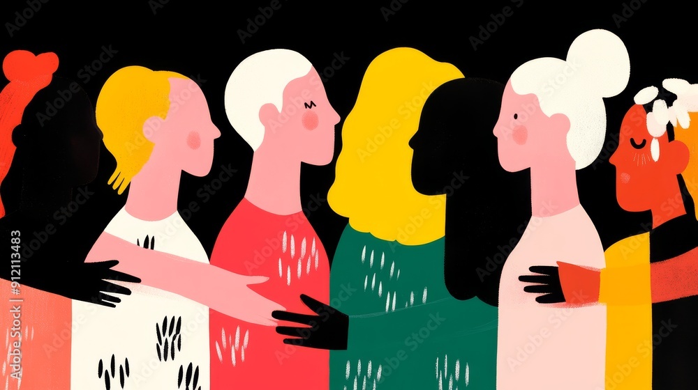 A diverse group of people from various cultural backgrounds and ages ...