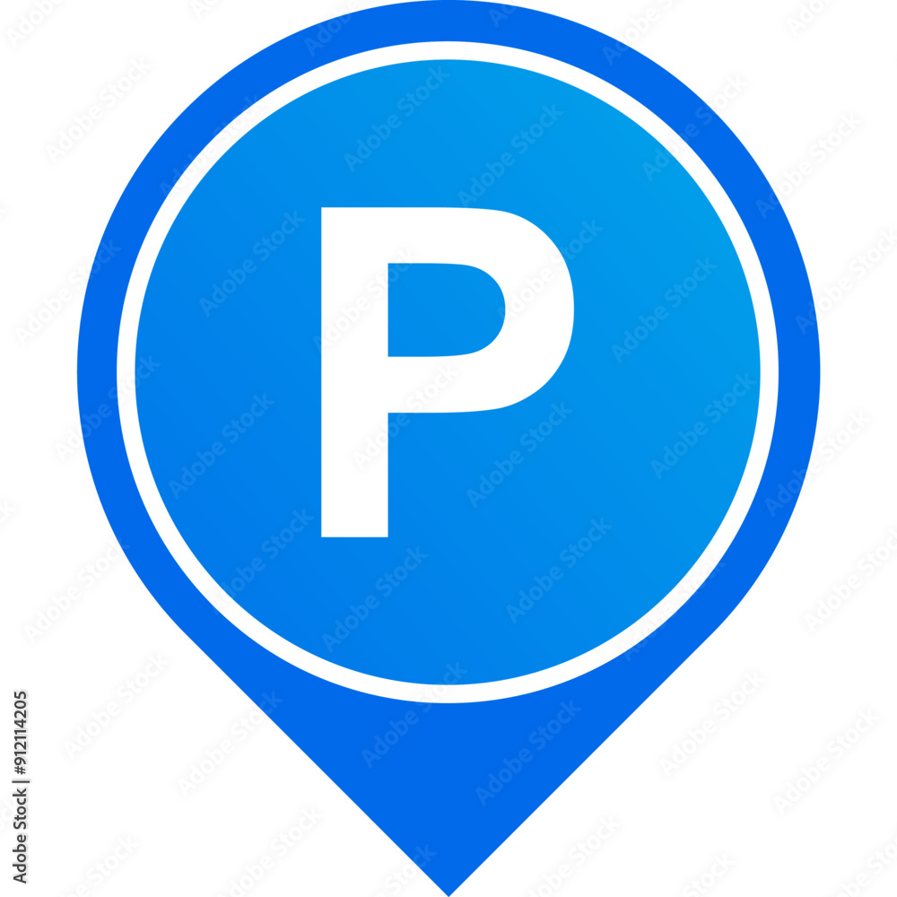 Parking Zone, Parking Sign, Navigation Icon Parking Zone, Parking Sign, Navigation Icon