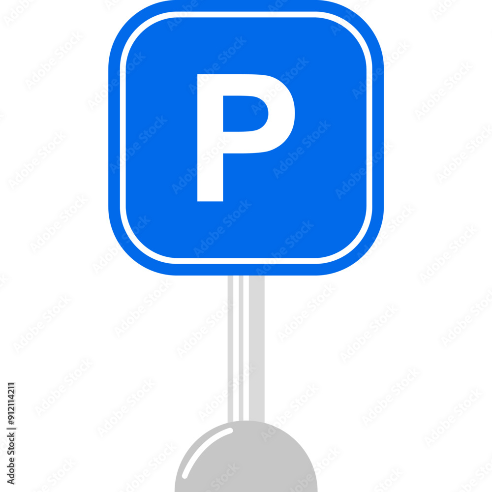 Parking Zone, Parking Sign, Navigation Icon Parking Zone, Parking Sign, Navigation Icon