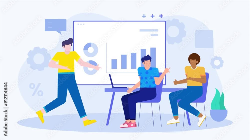 business training for new employees illustration animated video business training for new employees illustration animated video