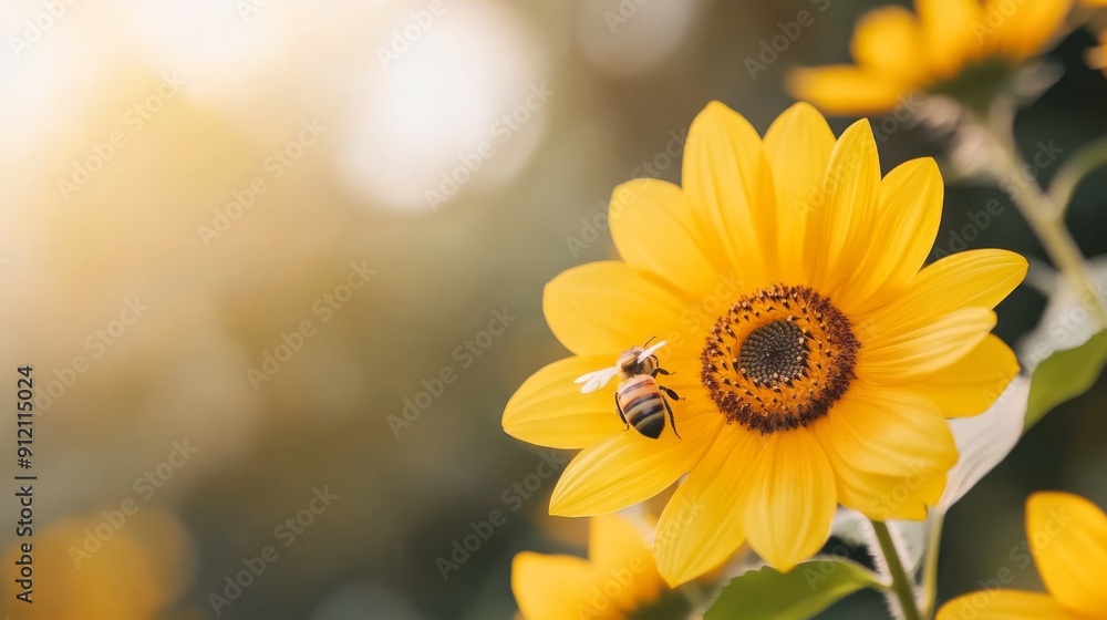 A closeup of a blooming sunflower field with bees buzzing around and vibrant petals illuminated by the golden sunlight celebrating the intricate beauty of plants and flowers A closeup of a blooming sunflower field with bees buzzing around and vibrant petals illuminated by the golden sunlight celebrating the intricate beauty of plants and flowers