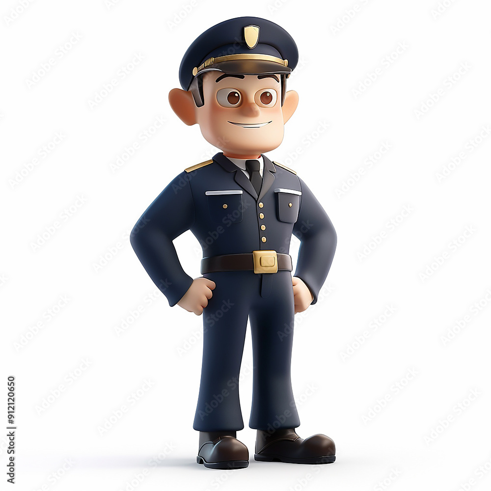 a pilot in uniform, standing proudly, white background a pilot in uniform, standing proudly, white background