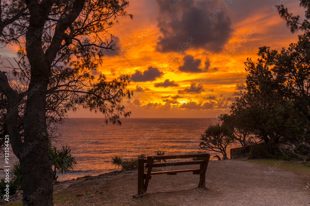 Sunrise, from Gorge Walk, Point Lookout, North Stradbroke Island, Queensland, Australia Sunrise, from Gorge Walk, Point Lookout, North Stradbroke Island, Queensland, Australia