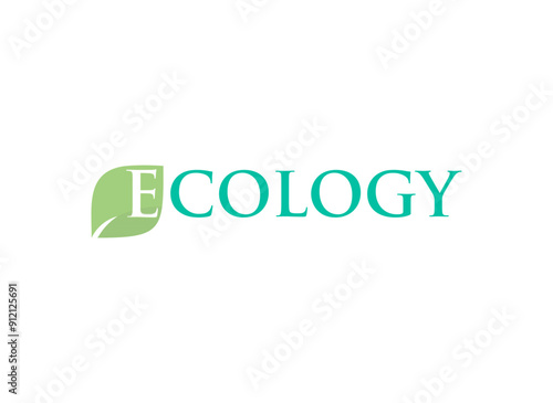 leaf logo with abstract letter initial business name