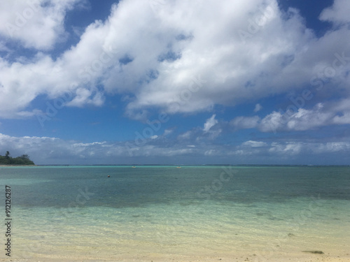 beach with blue sky, Cook Islands