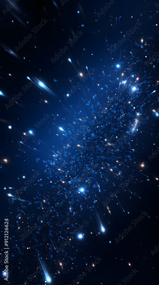 Naklejka premium Digital technology blue silver wave curve abstract poster background