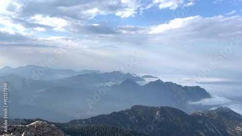 Landscape view of the mountains photo