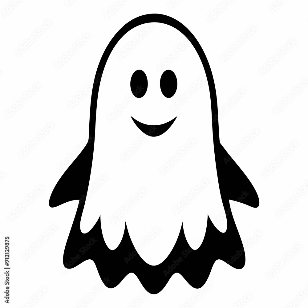 black and white ghost isolated on white, Halloween ghost vector illustration, halloween monsters vector art, ghost silhouette, monsters vector icon, eps black and white ghost isolated on white, Halloween ghost vector illustration, halloween monsters vector art, ghost silhouette, monsters vector icon, eps