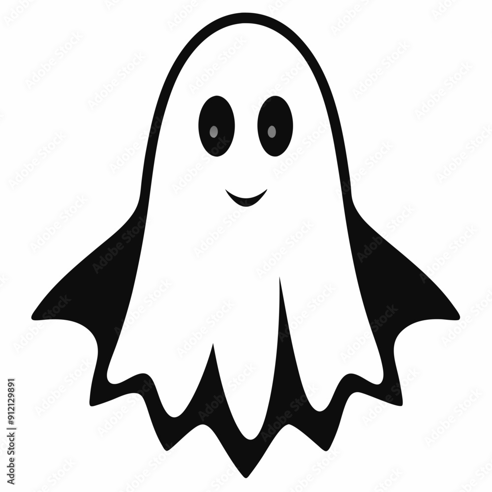 black and white ghost isolated on white, Halloween ghost vector illustration, halloween monsters vector art, ghost silhouette, monsters vector icon, eps black and white ghost isolated on white, Halloween ghost vector illustration, halloween monsters vector art, ghost silhouette, monsters vector icon, eps