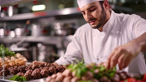 Chef Preparing a Culinary Delicacy