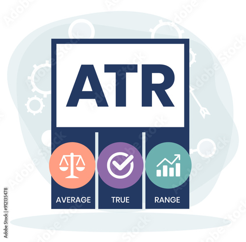 ATR - Average True Range acronym, business concept background