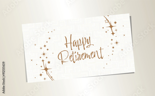 happy retirement card on white background	