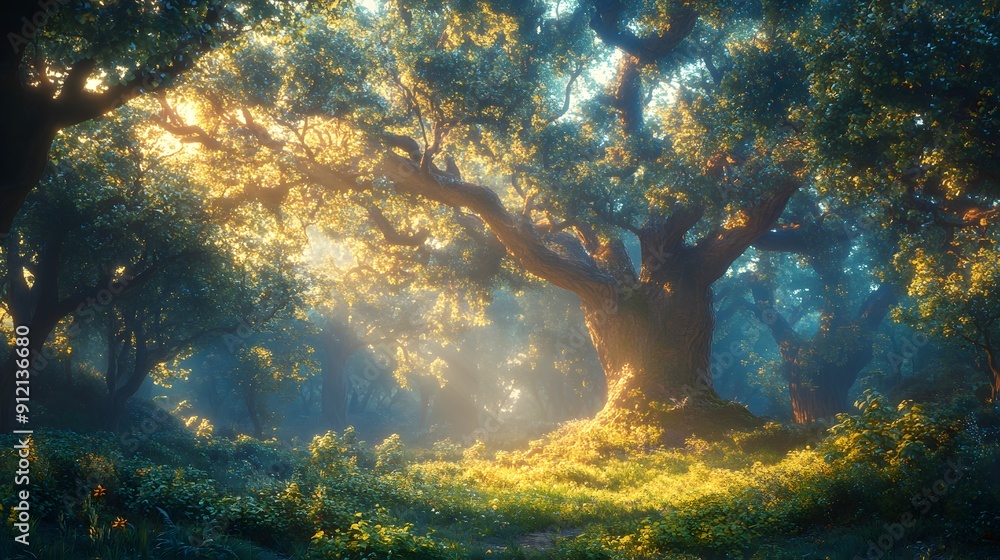 Enchanted Forest Fantasy. Fairy tale landscape concept Enchanted Forest Fantasy. Fairy tale landscape concept
