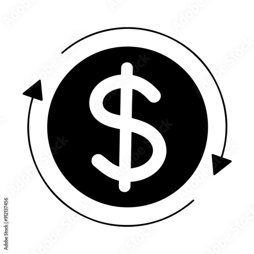 money exchange transfer icon isolated on transparent png background. vector