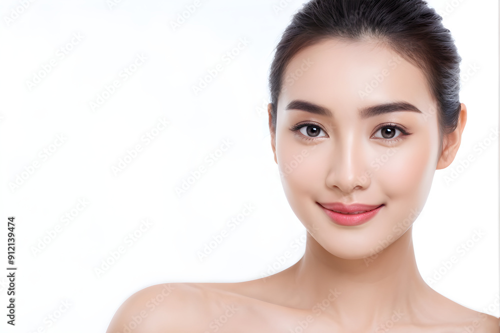 Beautiful young asian woman with clean fresh skin on white background, Face care, Facial treatment, Cosmetology, beauty and spa, Asian women portrait.
Beautiful young asian woman with clean fresh skin on white background, Face care, Facial treatment, Cosmetology, beauty and spa, Asian women portrait.