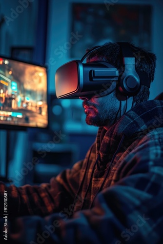 Man in VR Headset