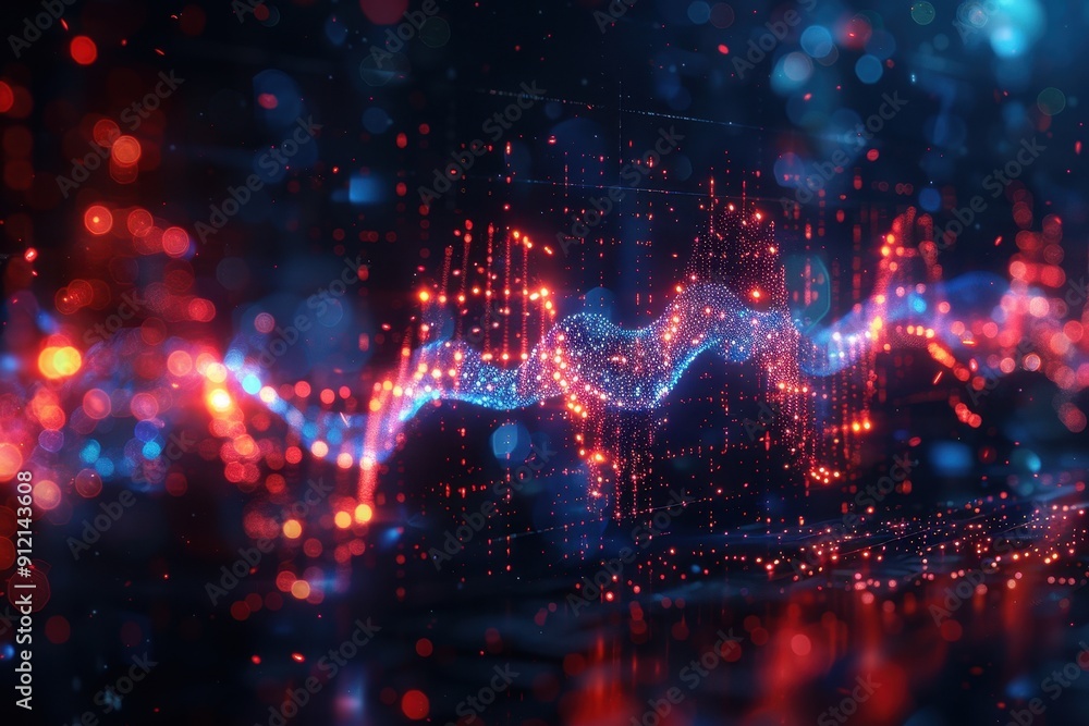 Obraz premium Abstract Medical Background Vector Art Featuring Vibrant Data Visualization Elements